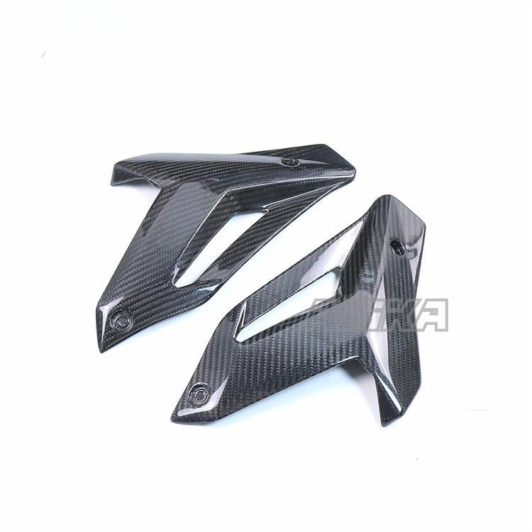 AISKA 100% 3K Dry Carbon Fiber Motorcycle Accessories Abdominal Lateral Plate Front Lower Fairing Panel for BMW S1000R 2014-2020