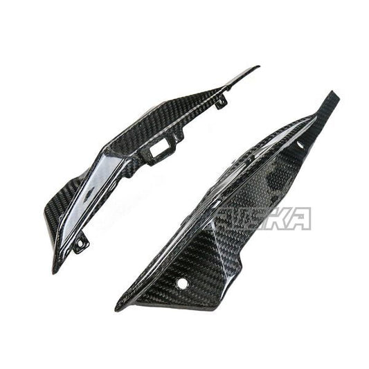 AISKA Full 3K Dry Carbon Fiber Motorcycle Exhaust Pipe Heat Shield Cover Fairing Compatible with Kawasaki Ninja H2 H2R 2015-2024