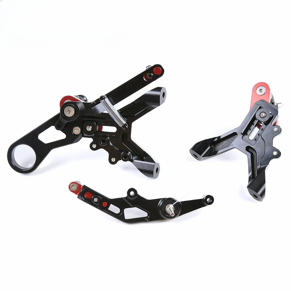 AISKA CNC Dry Carbon Fiber Footrest Kits Racing Products Motorcycle Adjustable Rearset Footrest for BMW S1000RR S1000R M1000RR