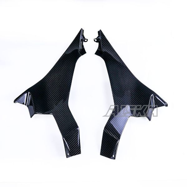 AISKA 100% 3K Dry Carbon Fiber Motorcycle Accessories Driver Seat Side Panel Fairing Cover for Kawasaki Ninja 400 2018-2024
