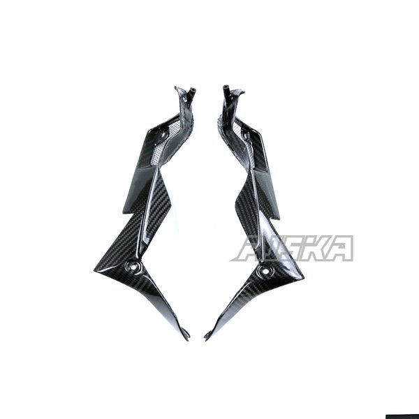 AISKA 3K Dry Carbon Fiber Motorcycle Accessories Front Air Intake Grille Fairing for Kawasaki Z1000 2014 2015 2016