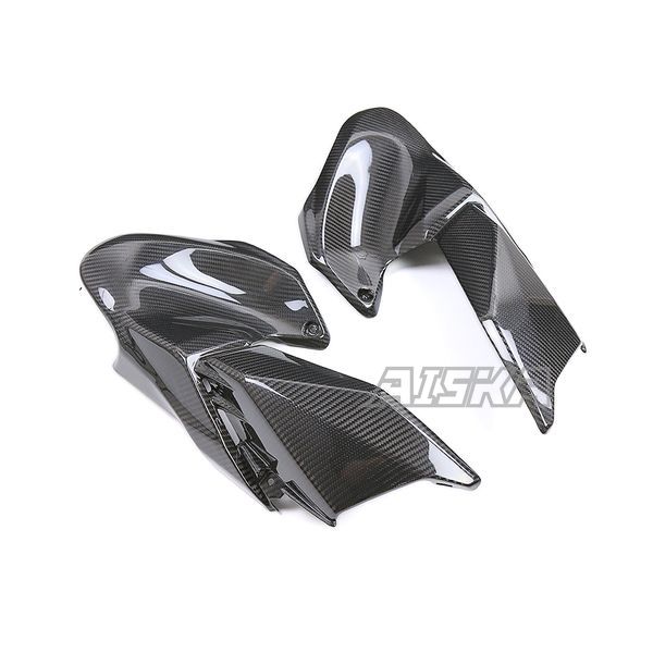 AISKA 3K Dry Carbon Fiber Motorcycle Front Fuel Tank Side Panels Plate Fairing for Kawasaki Z900 2020-2024