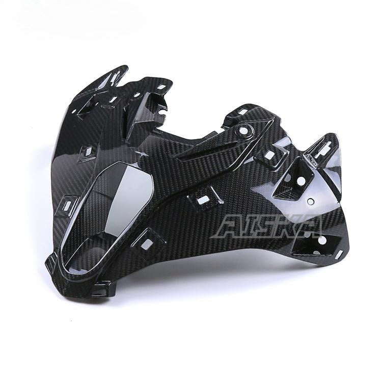 AISKA 3K Pure Dry Carbon Fiber Motorcycle Front Headlight Nose Cowl Air Intake Cover for BMW M1000RR 2023-2024