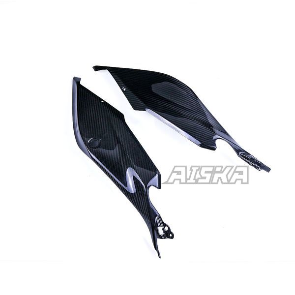 AISKA 100% 3K Dry Carbon Fiber Motorcycle Accessories Rear Seat Side Fairing Cowl Panel for Kawasaki Ninja 400 2018-2024