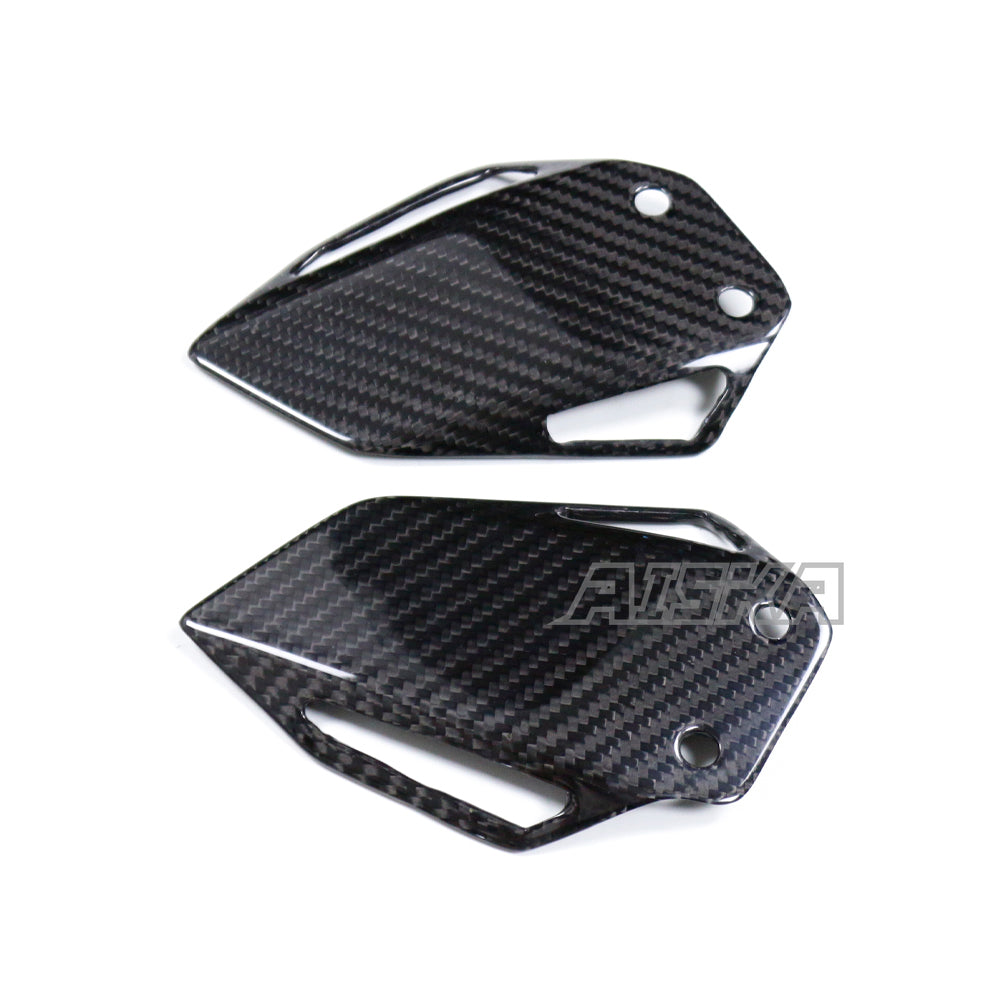 AISKA 100% 3K Dry Carbon Fiber Motorcycle Heel Plater Covers for Yamaha MT09 FZ09 2024-2025