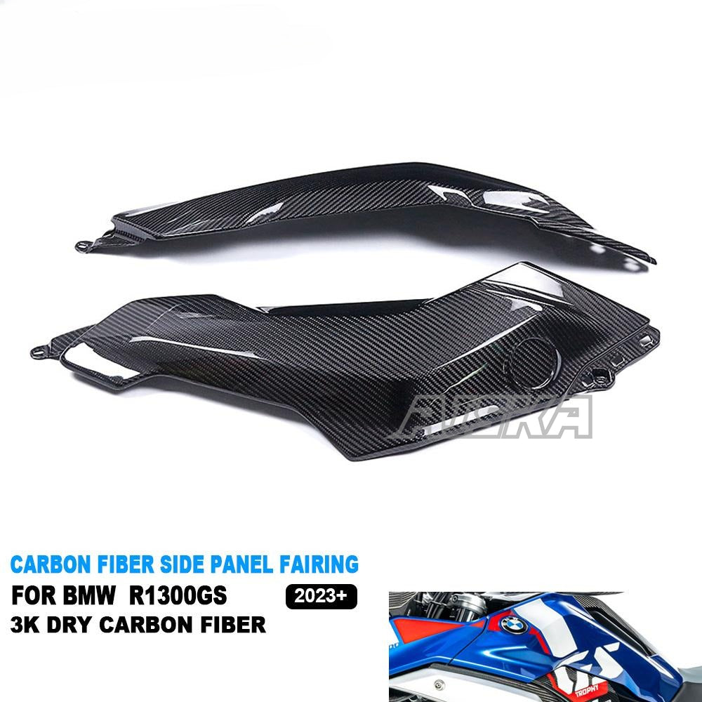 AISKA R1300GS Carbon Parts 100% Full Real 3K 3*3 Dry Carbon Fiber Motorcycle Front Body Side Fairing for BMW R1300GS 2023 2024