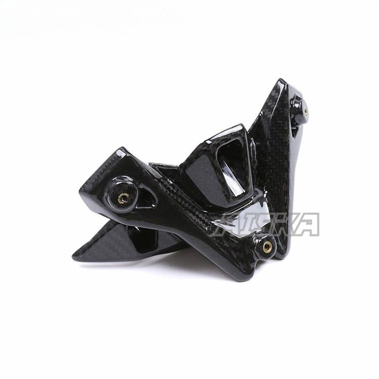 AISKA 100% 3K Full Carbon Fiber Twill Weave Motorcycle Front Windshield Holder Bracket Kits for BMW S1000R M1000R 2021-2025