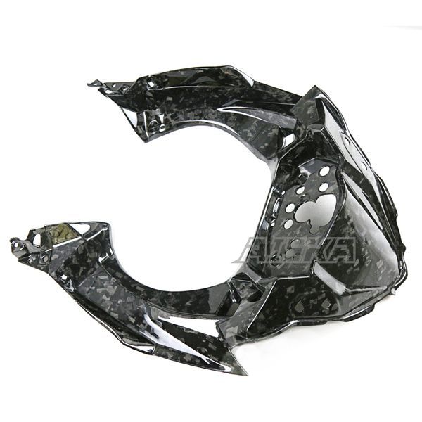 AISKA 100% 3K Full Dry Carbon Fiber Motorcycle Front Dashboard Cover Inner Panel Cowl Fairing for Kawasaki Ninja 400 2018-2024