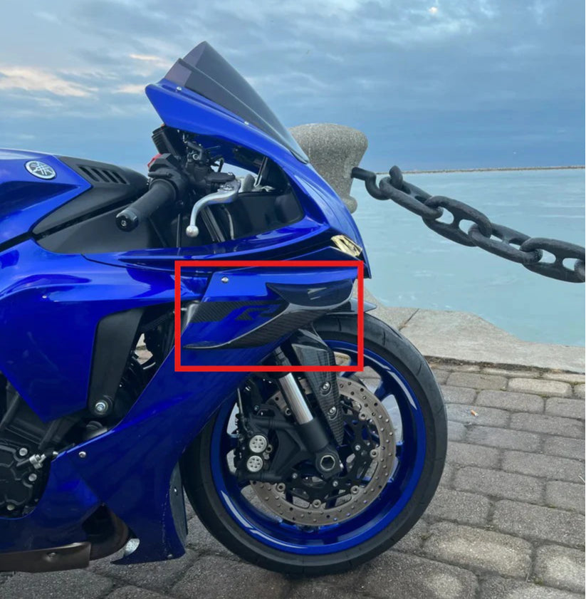 AISKA R1 2025 Carbon Winglets 3K Dry Carbon Fiber Motorcycle Body Parts Fairings Winglets for Yamaha R1 R1M 2025