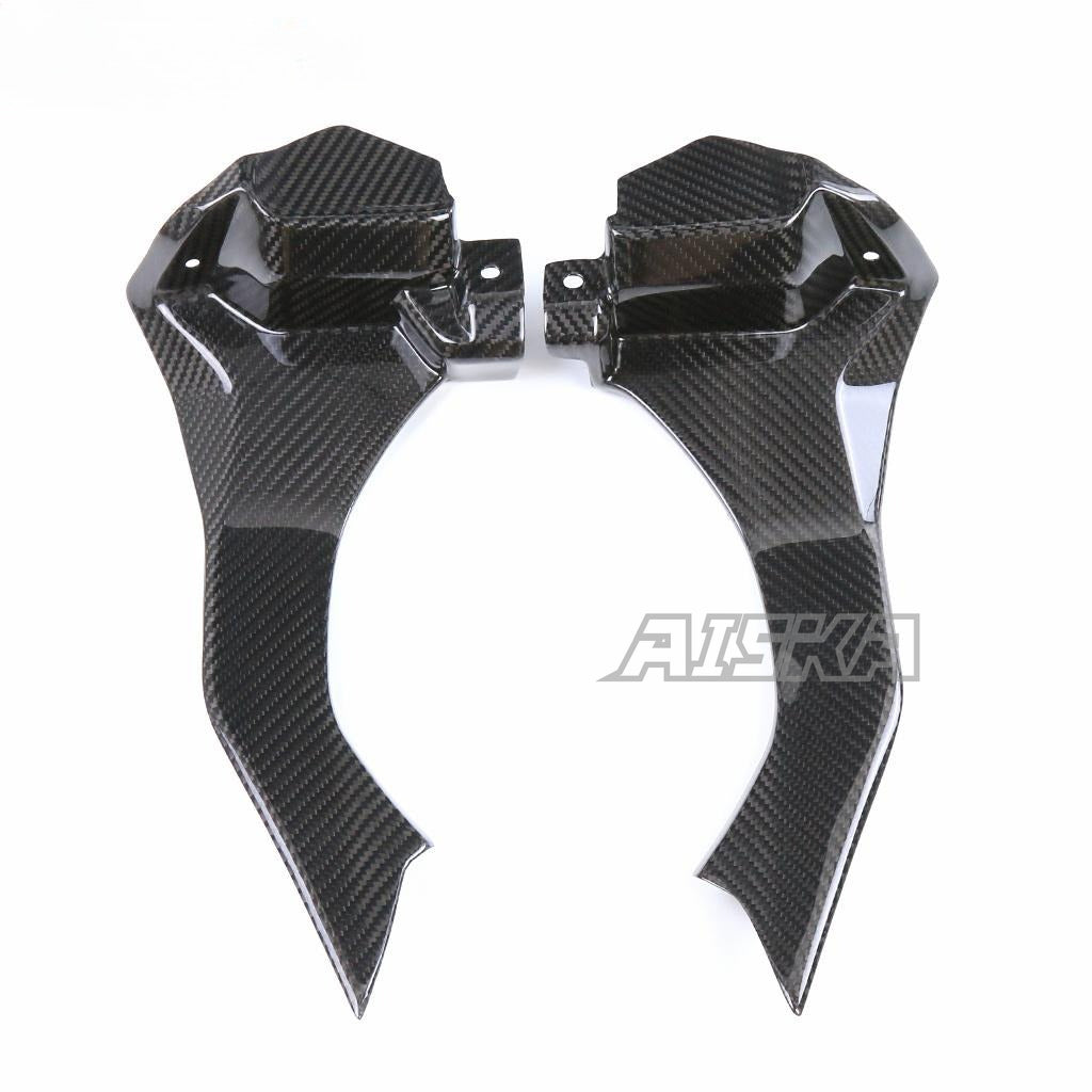 AISKA 100% Full 3K Dry Carbon Fiber Motorcycle Dash Air Intake Ram Cover Fairing for Yamaha YZF R1 R1S 2015-2019