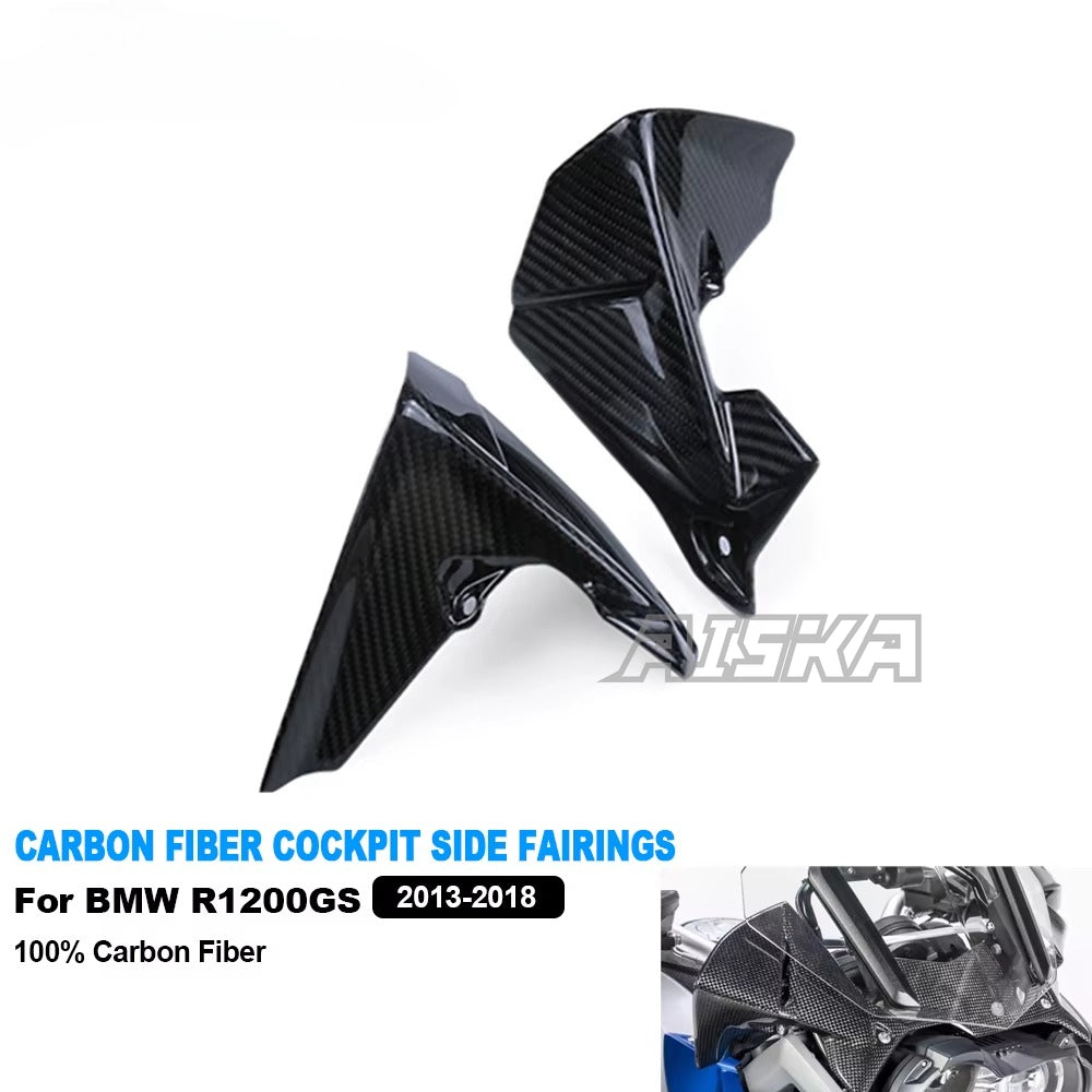 AISKA 100% Carbon Fiber 3K Motorcycle Accessories Front Lower Fairings for BMW R1200GS 2013-2018 & R1250GS 2017-2019