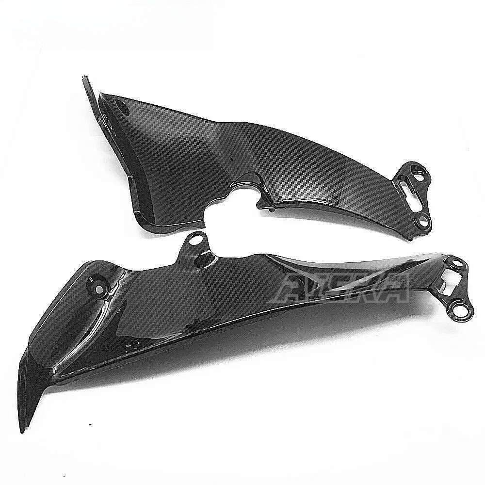 AISKA 3K Dry Carbon Fiber Motorcycle Front Mid Upper Vertical Side Panel Fairings for Yamaha YZF-R1 2009-2014