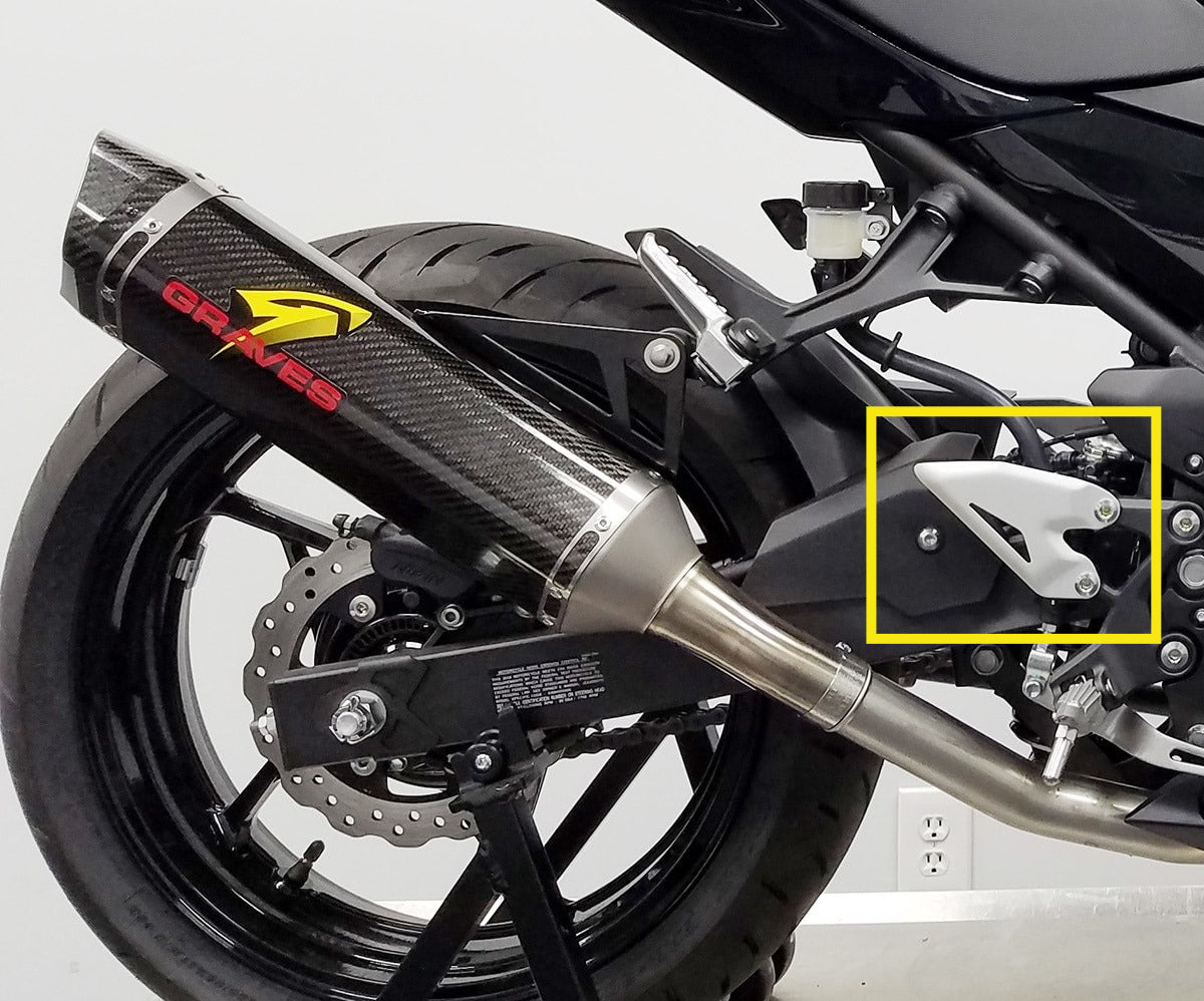 AISKA 100% 3K Dry Carbon Fiber Motorcycle Accessories Rear Footpeg Heel Plate Heel Guards for Kawasaki Ninja 400 Z400 2018-2024