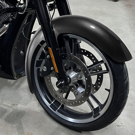 AISKA 21" Harley Davidson Touring Street Glide Road Glide Road King Custom Baggers Carbon Fiber Front Fender