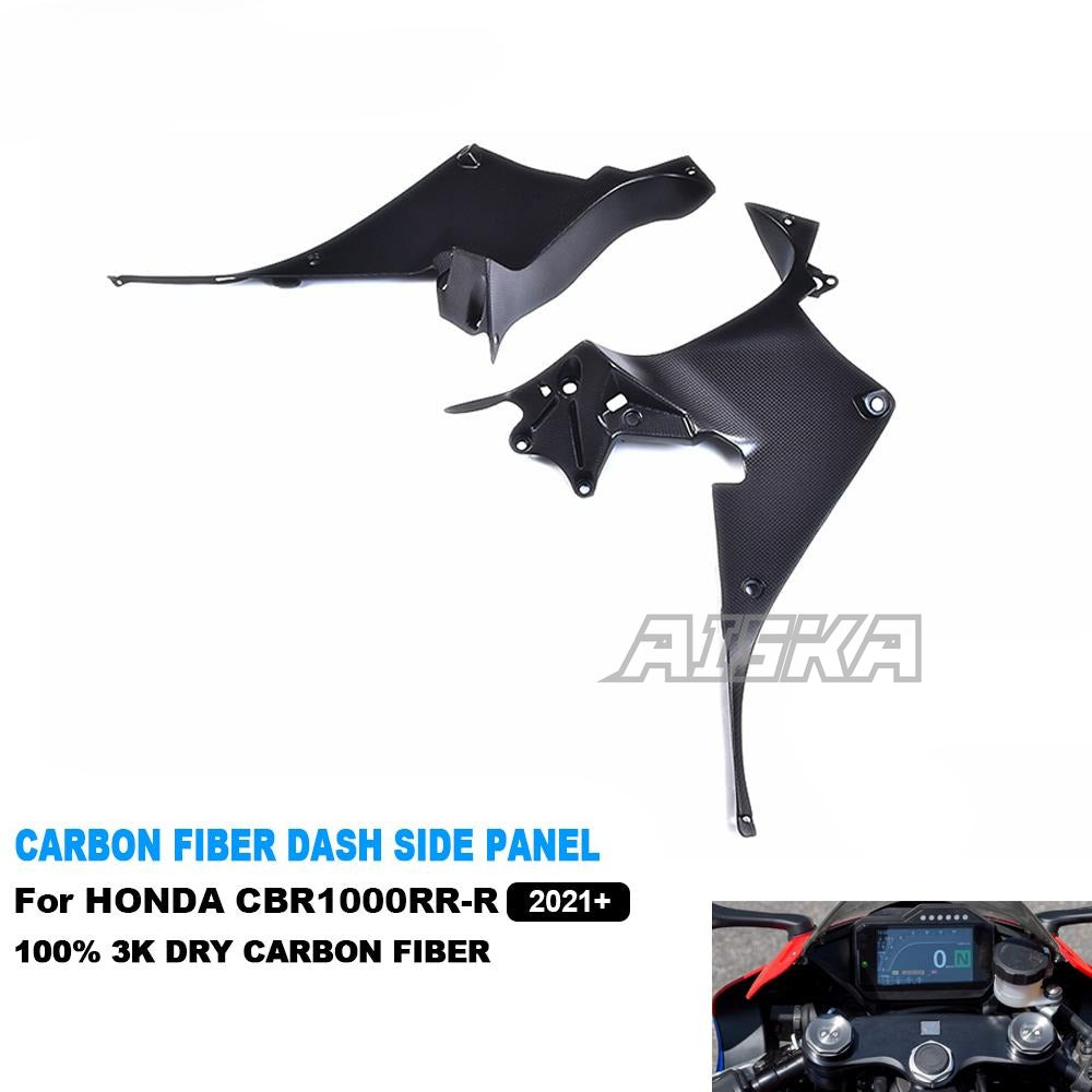 AISKA CBR1000RR-R Carbon Fiber Dash Side Panels Dash Board Covers Inside Side Panels for Honda CBR1000RR-R 2021 2022 2023 2024