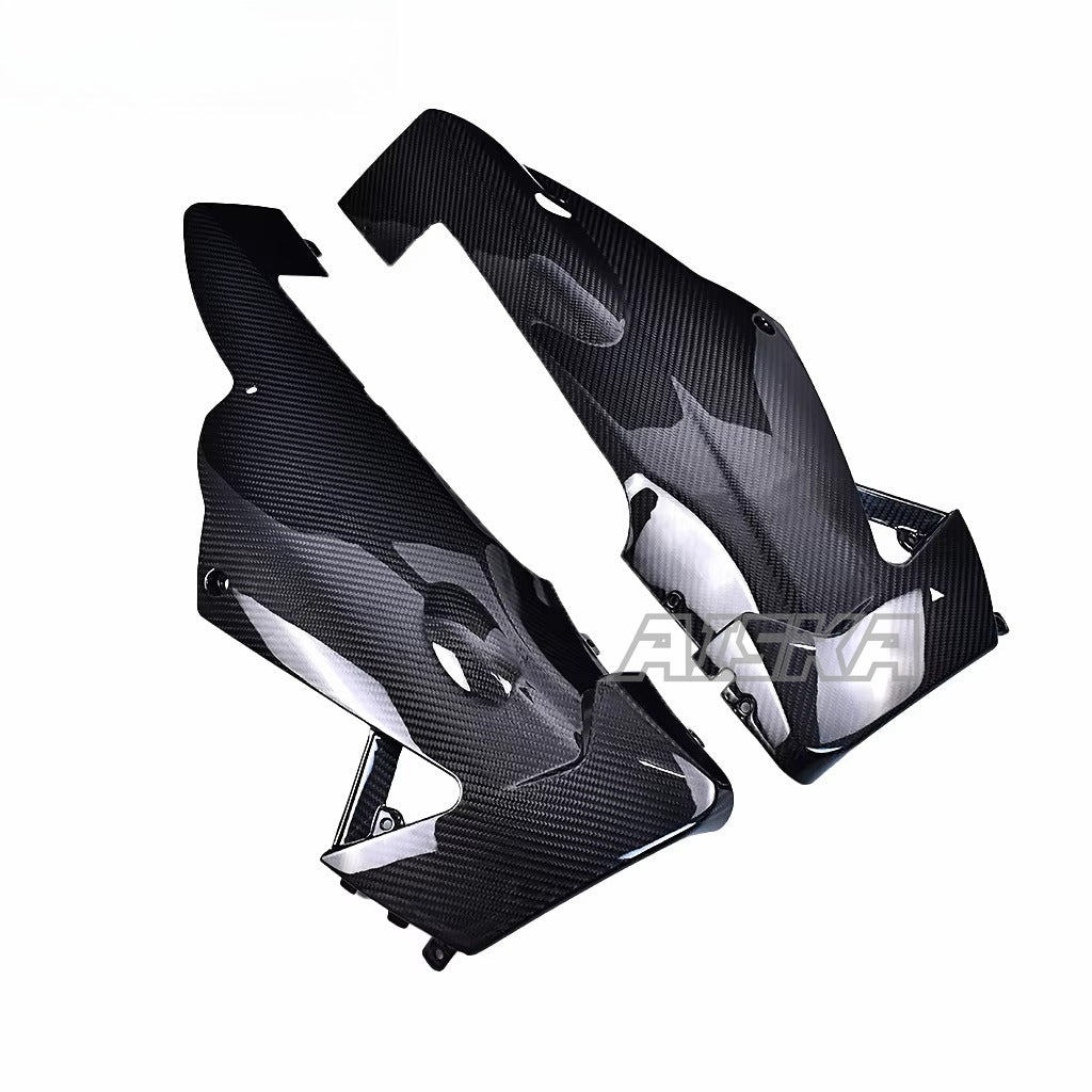 AISKA 100% 3K 3*3 Carbon Fiber Motorcycle Accessories Belly Pan Fiber Lower Side Fairings for Aprilia RSV4 Tuono V4 2021+