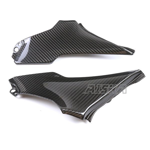 AISKA 3K Dry Carbon Fiber Motorcycle Accessories Seat Side Frame Cover Fairing Cowl Side Panel for Kawasaki Z900 2017 2018 2019