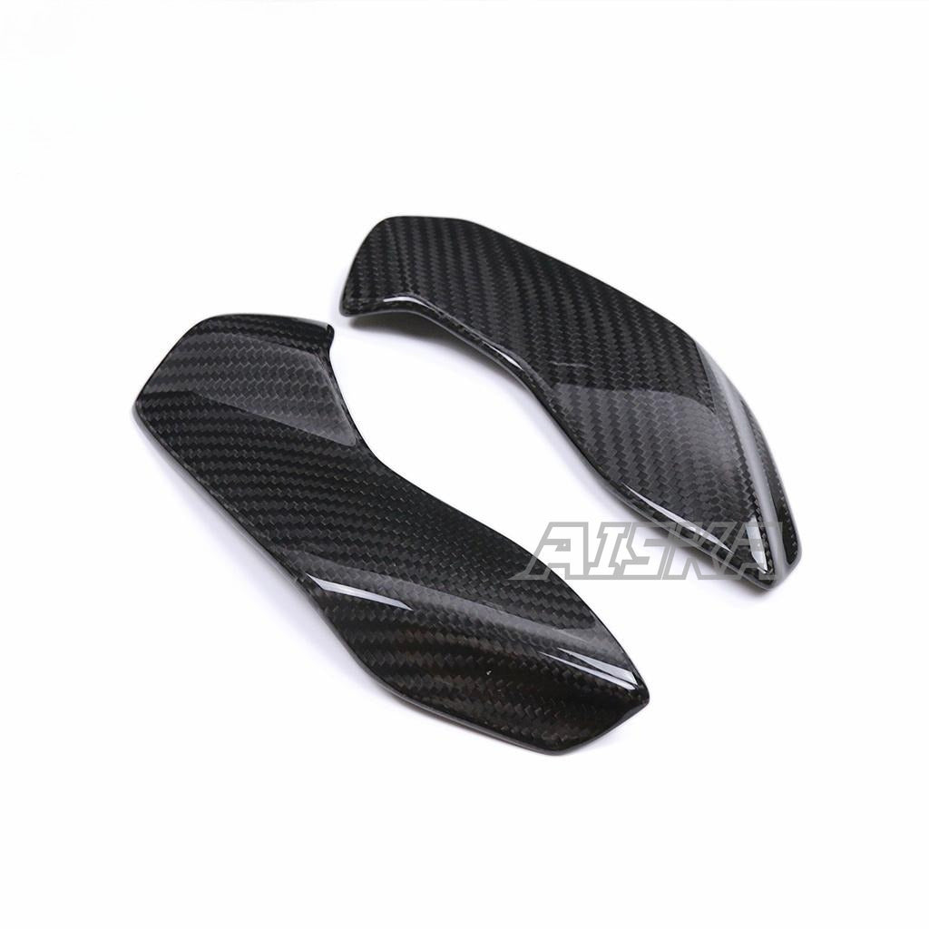 AISKA Carbon Fiber Motorcycle Front Fairing Side Panels Side Headlight Panels Covers for Yamaha MT09 FZ09 2021-2023