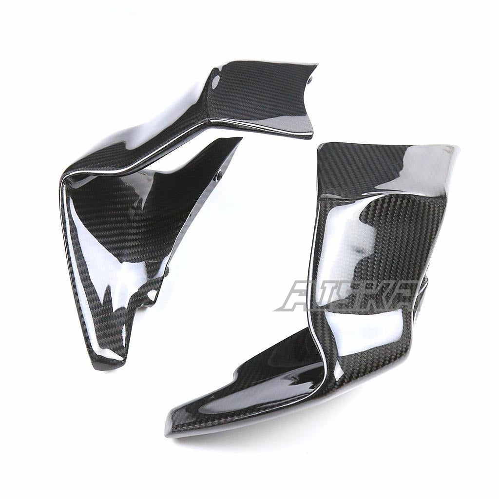 AISKA 100% Full Dry Carbon Fiber Aerodynamic Wing Wind Spoilers Motorcycle Deflector Winglets for Yamaha R3 2022 2023 2024