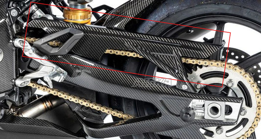 AISKA Custom Carbon Fiber Parts Motorcycle Full Carbon Fiber Chain Guard Cover for BMW S1000RR 2015-2018