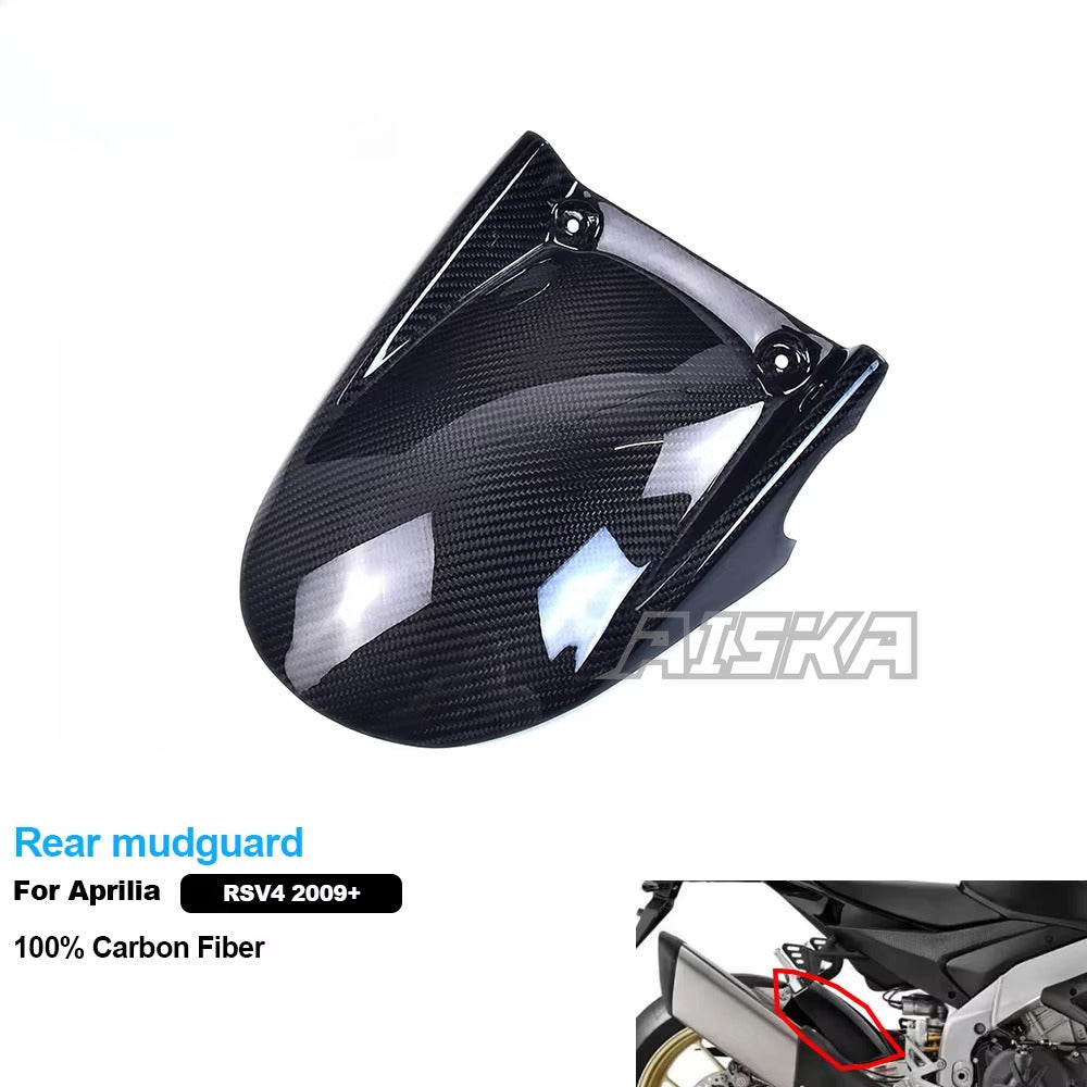 AISKA 3K 3*3 Carbon Fiber Motorcycle Accessories Rear Mudguard for Aprilia RSV4 2009-2020 TUONO V4 1100 2009-2020