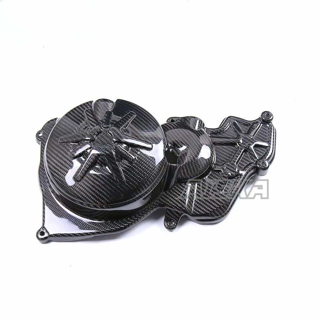 AISKA 100% 3K Pure Dry Carbon Fiber Motorcycle Fairing Body & Engine Accessories For Aprilia RSV4 Tuono V4 2021-2024 Includes Hood Sprocket Cover