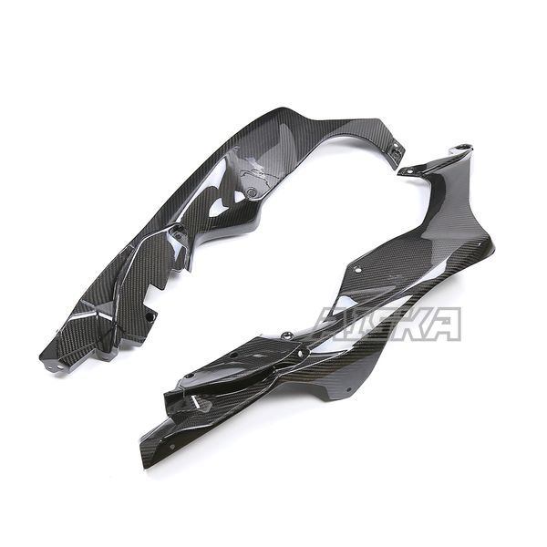 AISKA 3K Dry Carbon Fiber Motorcycle Front Side Frame Fairing Cowl for Kawasaki Ninja ZX10R ZX-10R 2021 2022 2023 2024