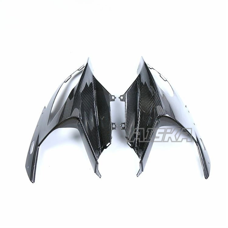 AISKA Twill Weave Full Carbon Fiber Motorcycle Front Upper Nose Fairing Headlight Cover for BMW S1000RR 2015-2018