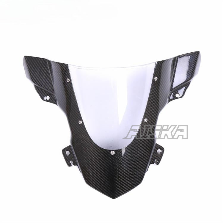 AISKA 100% 3K 3*3 Twill Weave Matte Carbon Fiber Motorcycle Front Windscreen Windshield for BMW S1000RR 2019-2025