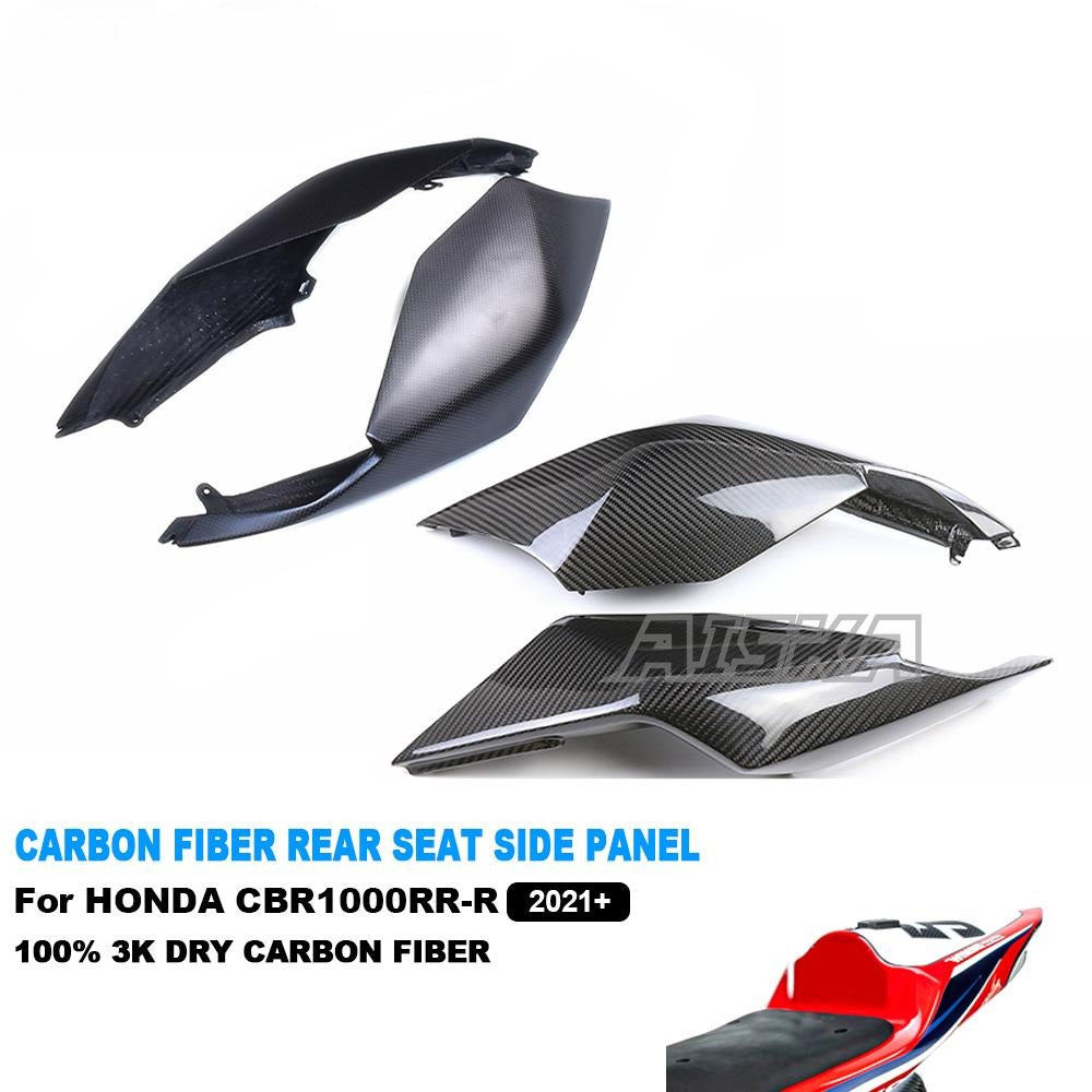 AISKA 3K Dry Carbon Fiber Motorcycle Tail Rear Seat Side Panels Cover Fairings for Honda CBR1000RR-R 2021 2022 2023 2024