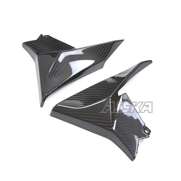 AISKA 3K Dry Carbon Fiber Motorcycle Accessories Side Fairing Radiator Cover Panel for Kawasaki Z900 2020-2024