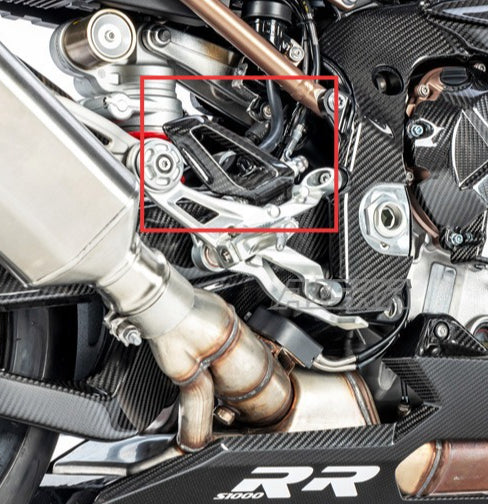 AISKA 3K 3*3 Twill Weave Gloss Motorcycle Carbon Fiber Foot Peg Cover Heel Guards for BMW S1000RR 2019-2025