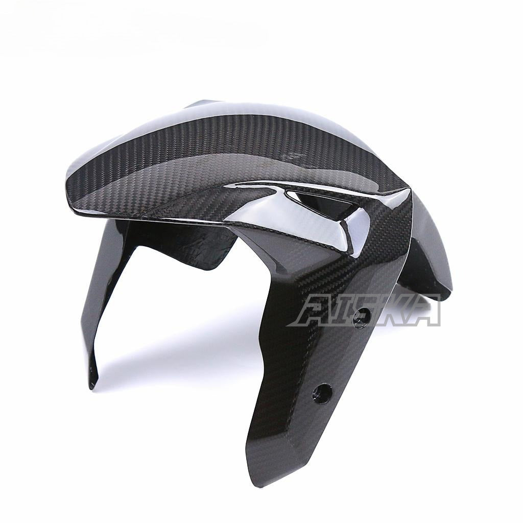 AISKA 100% Dry Carbon Fiber R3 Fender Motorcycle Front Fender Splash Hugger Mudguard for Yamaha YZF-R3 YZF R3 2022 2023 2024