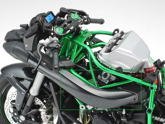 AISKA Full 3K Dry Carbon Fiber Motorcycle Air Intake Pipe Tube Protector for Kawasaki Ninja H2 H2R 2015-2024