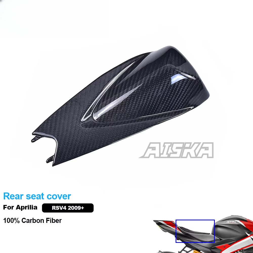 AISKA Twill Weave 100% 3K 3*3 Carbon Fiber Motorcycle Accessories Rear Seat Cover for Aprilia RSV4 Tuono V4  2009- 2020