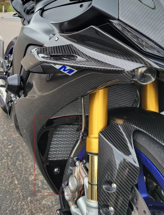 AISKA Carbon Fiber Accessories Motorcycle Radiator Guard V-Panel Fairings Body Kits for Yamaha R1 R1M 2015-2019