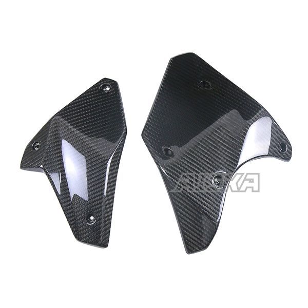 AISKA Full 3K Dry Carbon Fiber Motorcycle Engine Lower Cover Side Panel Protector for Kawasaki Ninja H2 H2R 2015-2024