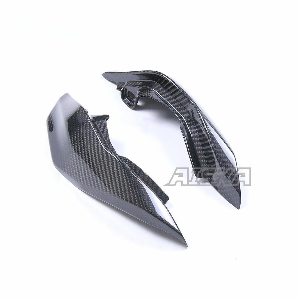 AISKA 3K Dry Carbon Fiber Accessories Motorcycle Rear Seat Side Panels Cover Fairing Parts Kits for Yamaha MT10 2022 2023 2024