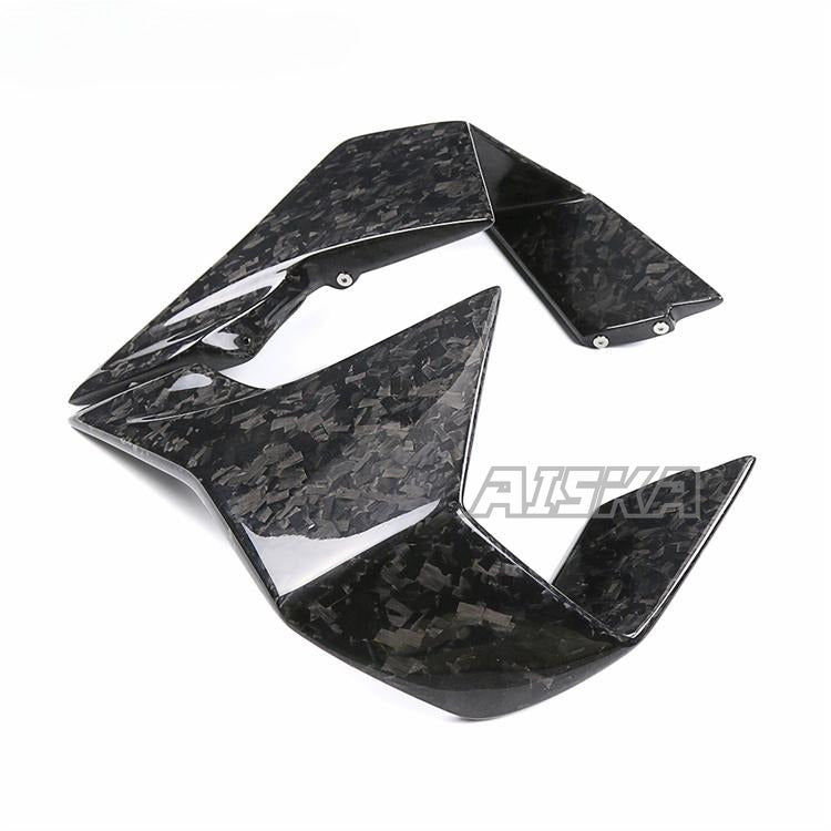 AISKA 3K Dry Carbon Fiber Motorcycle Wind Deflector Wings Fairing Front Spoiler Fixed Wind Winglets for BMW M1000RR 2023-2024