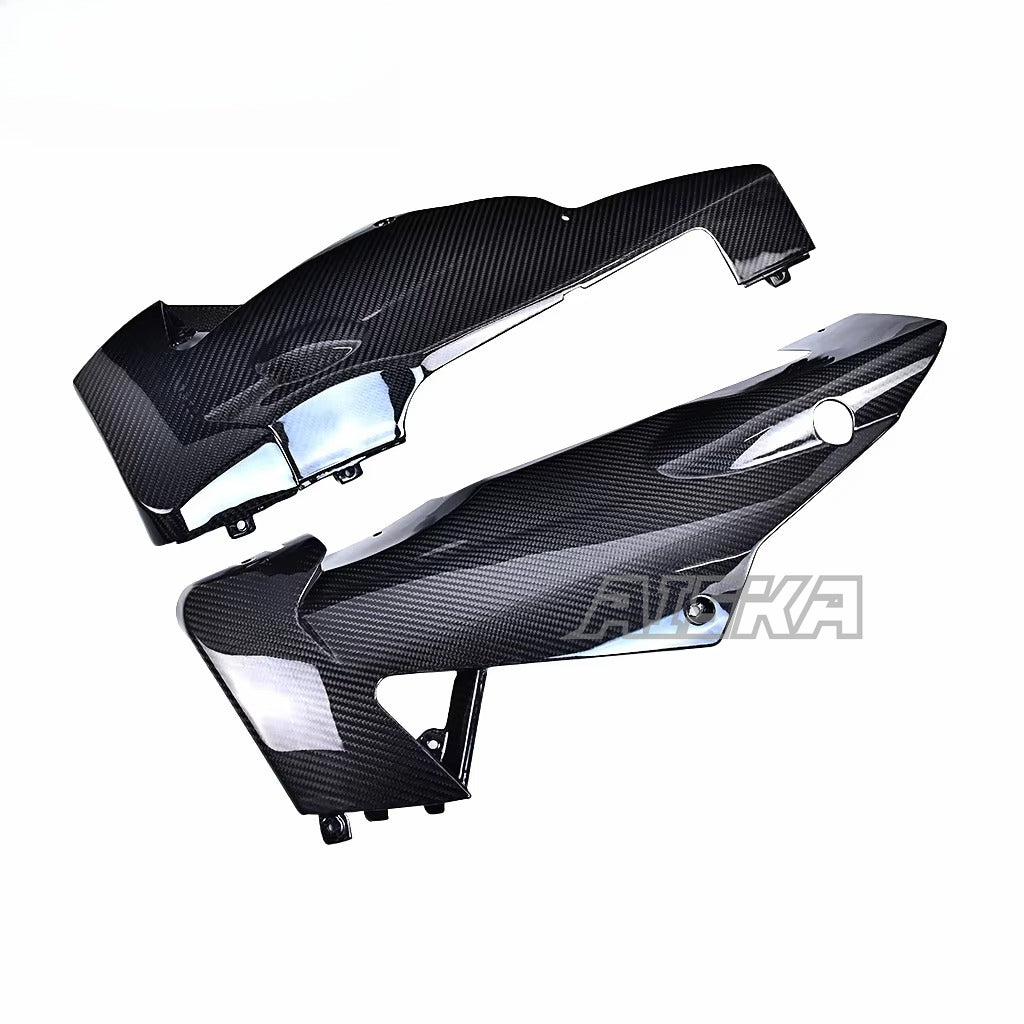 AISKA 100% 3K 3*3 Carbon Fiber Motorcycle Accessories Belly Pan Fiber Lower Side Fairings for Aprilia RSV4 Tuono V4 2021+