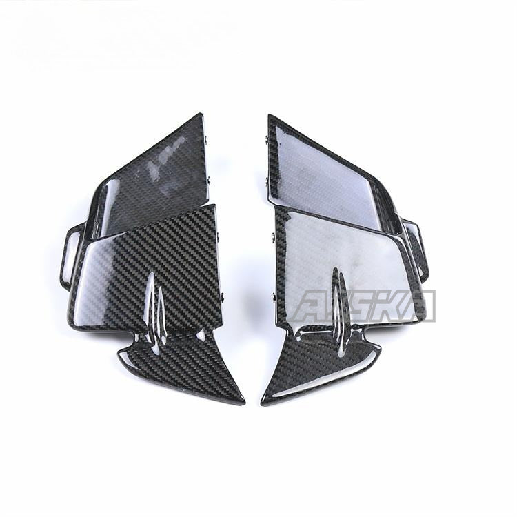 AISKA 100% 3K Carbon Fiber Side Panels Fixed Wings Fairing Motorcycle Winglets for BMW S1000RR 2023 2024