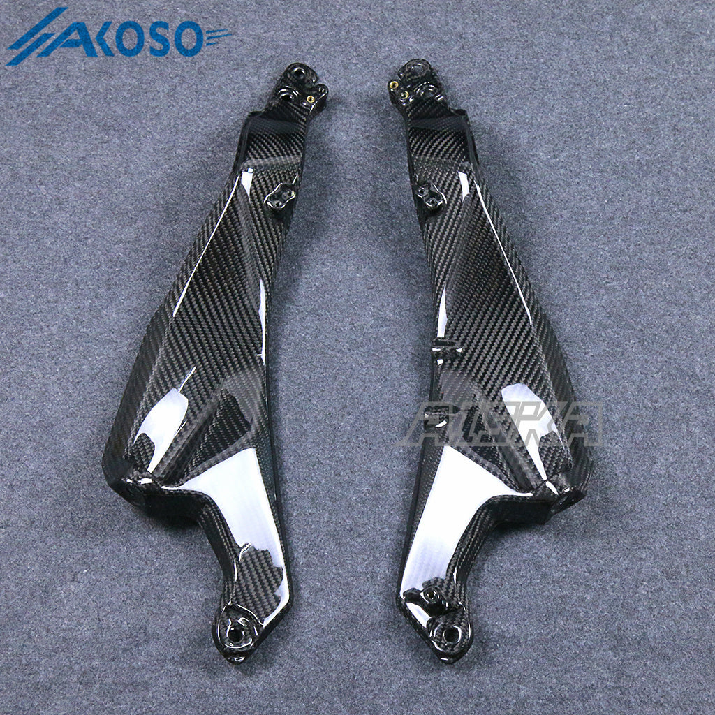 AISKA Full 3K Dry Carbon Fiber Motorcycle Rear Seat Side Plate Panels Frame Fairings for Kawasaki Ninja H2 H2R 2015-2024