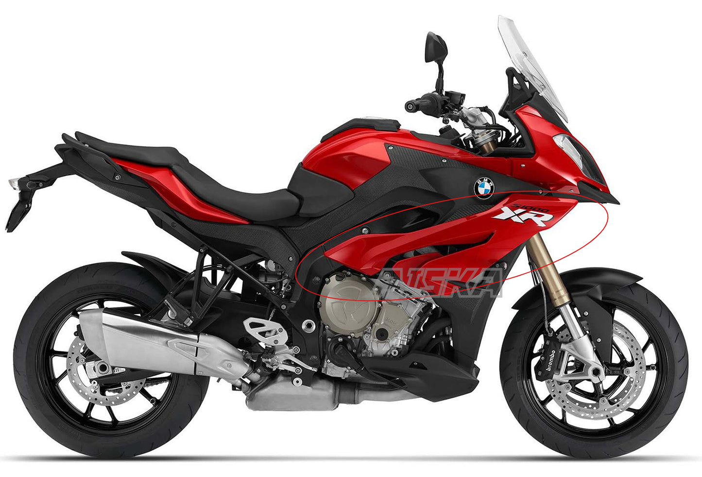 AISKA Wholesale High Quality Twill Weave Motorcycle Full Carbon Fiber Side Panels Cowl Fairing for BMW S1000XR 2015-2019