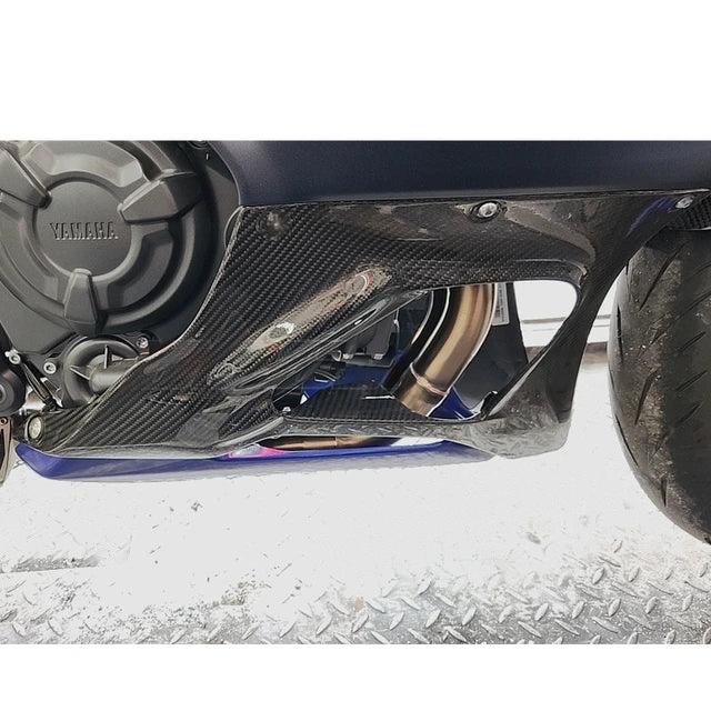 AISKA R7 Carbon Fiber Belly Pan Motorcycle 3K Full Carbon Fibre Side Panels Side Spoiler Belly Pan for Yamaha R7 2022 2023 2024