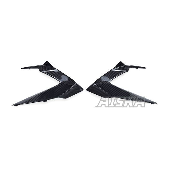 AISKA 3K Dry Carbon Fiber Motorcycle Side Lower Infill Panel Fairing for Kawasaki Ninja ZX-6R 2013-2024