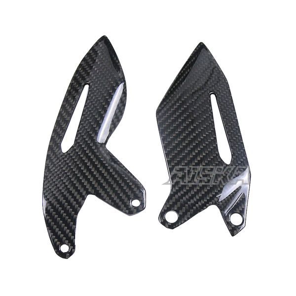 AISKA Full 3K Dry Carbon Fiber Motorcycle Rear Footrest Plate Fairing Kit Heel Guards for Kawasaki Ninja H2 H2R 2015-2024