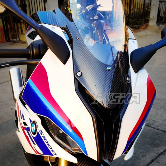 AISKA 100% 3K 3*3 Twill Weave Matte Carbon Fiber Motorcycle Front Windscreen Windshield for BMW S1000RR 2019-2025