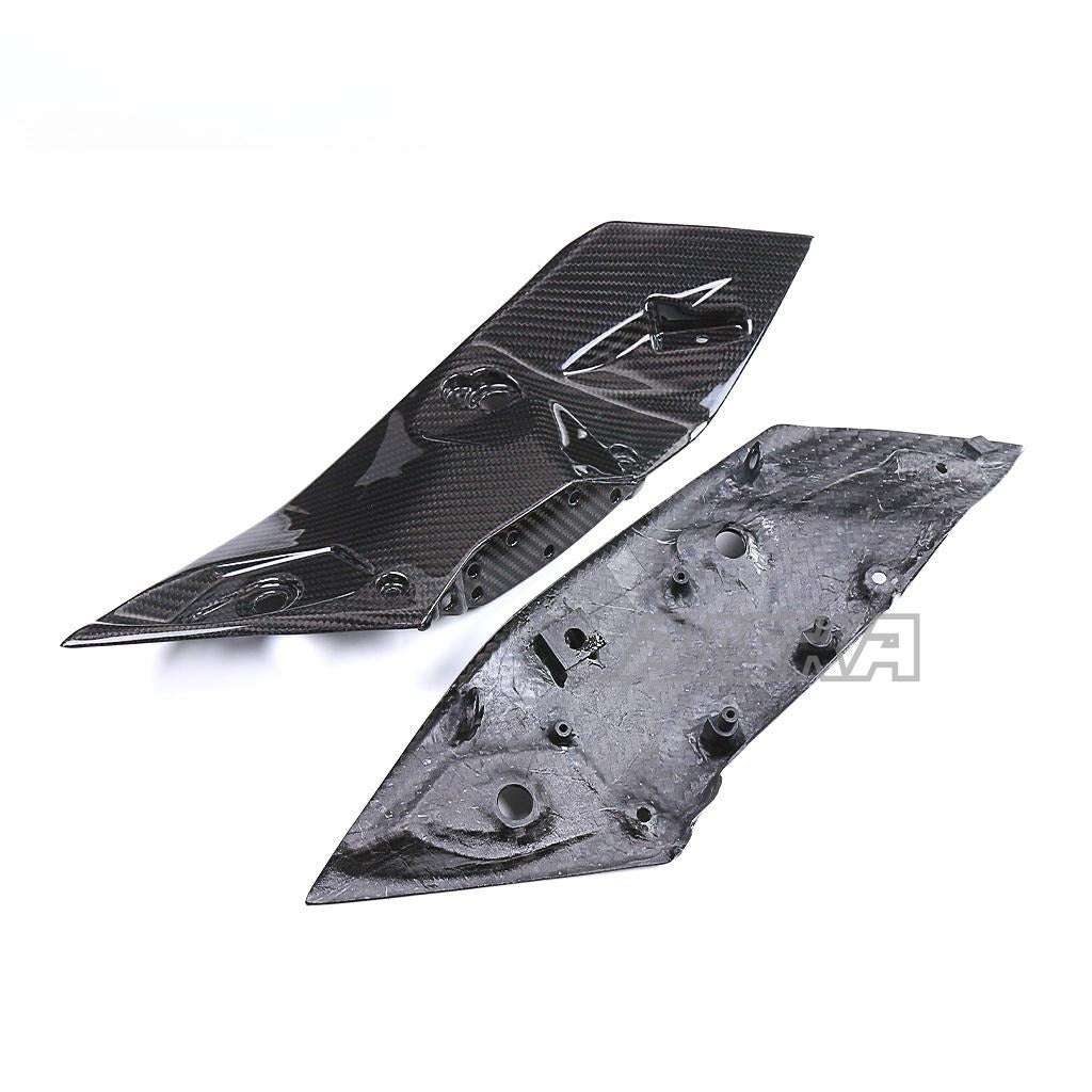 AISKA 100% 3K Full Dry Carbon Fiber R3 Motorcycle Handlebar Side Cover Panel Fairing for Yamaha R3 2022 2023 2024