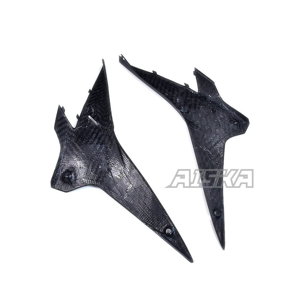 AISKA 100% 3K 3*3 Carbon Fiber Motorcycle Accessories Seat Side Panel for Aprilia RSV4 Tuono V4  2009- 2020