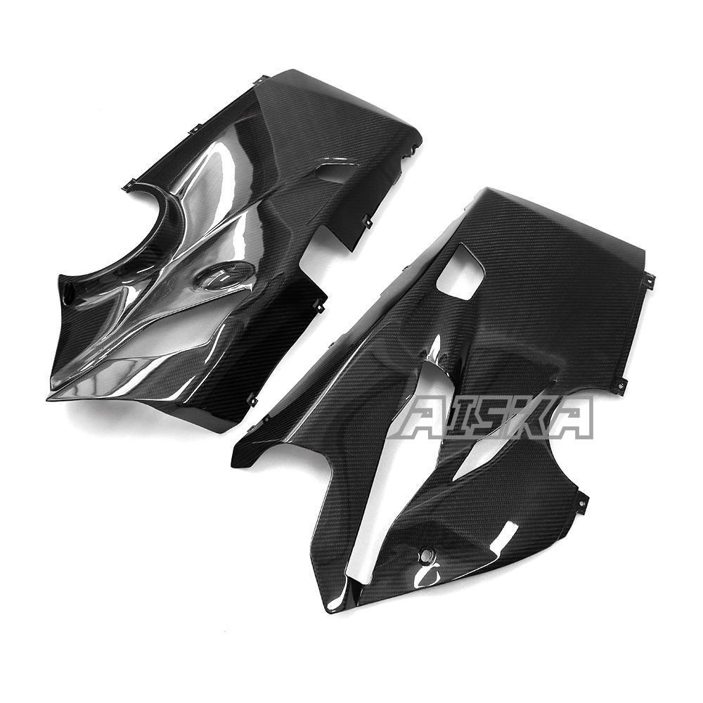 Carbon Fiber Motorcycle Belly Pan Side Panel Fairings Cowl Gloss 100% Twill Weave for Ducati Panigale V4 / V4S /V4R 2018-2021
